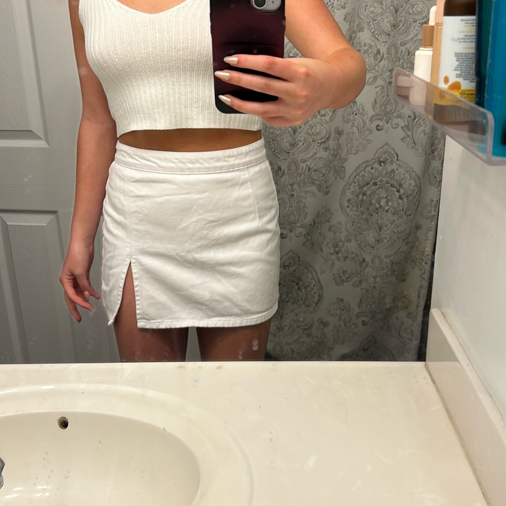 Princess Polly (Lioness) White Denim skirt